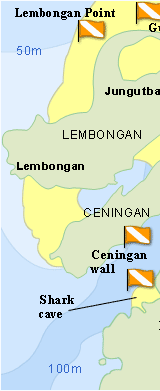 Map of Nusa Penida & Nusa Lembongan