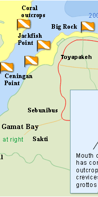 Map of Nusa Penida & Nusa Lembongan