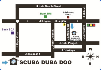 Map of Scuba Duba Doo - Dive Center Bali